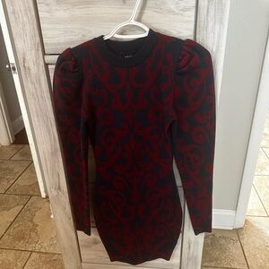 Vici Navy and Burgundy Sweater Dress. Worn once. XS